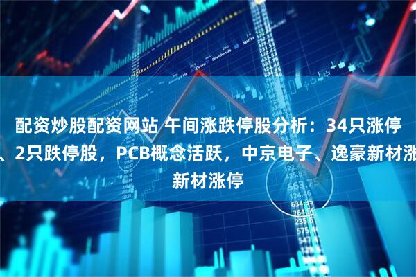 配资炒股配资网站 午间涨跌停股分析：34只涨停股、2只跌停股，PCB概念活跃，中京电子、逸豪新材涨停
